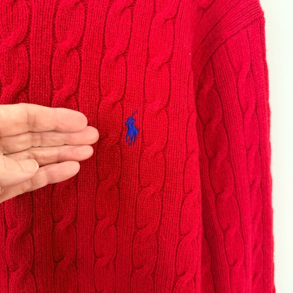 Polo Ralph Lauren Men’s Cable-Knit Wool-Angora Sweater luxury office Logo - Picture 4 of 13